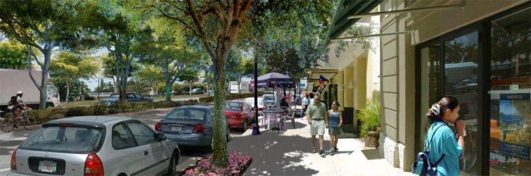 A street view of La Marque, Texas.