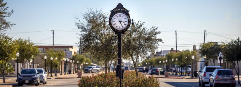 A street view of Texas City, Texas.